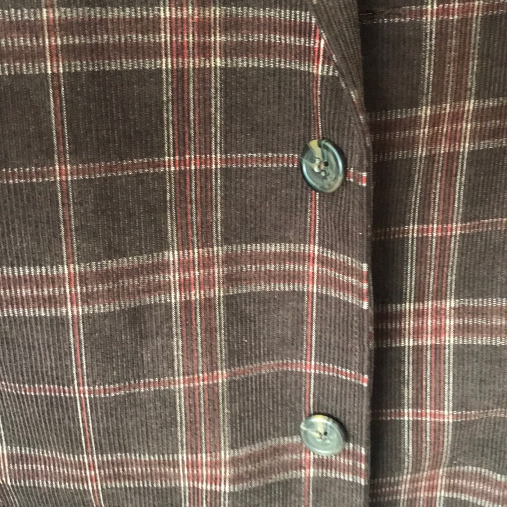 Brown plaid men suit coat territory ahead 30R nwot - Picture 5 of 7